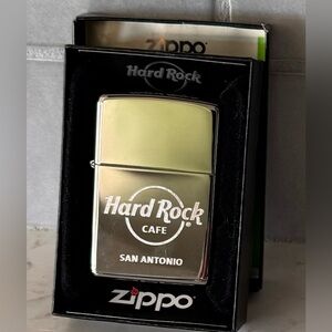 Hard Rock Cafe San Antonio High Polish Chrome Zippo